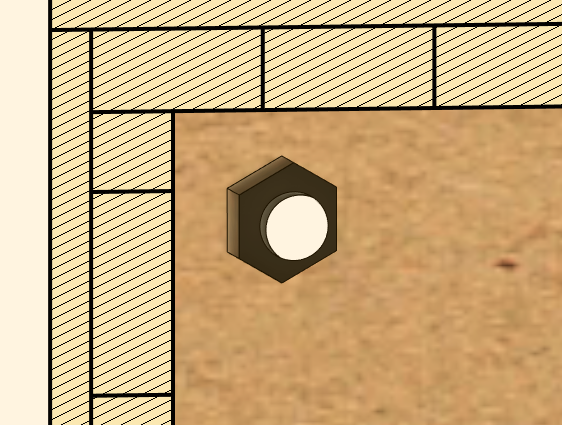 Hex hole that fits the nut